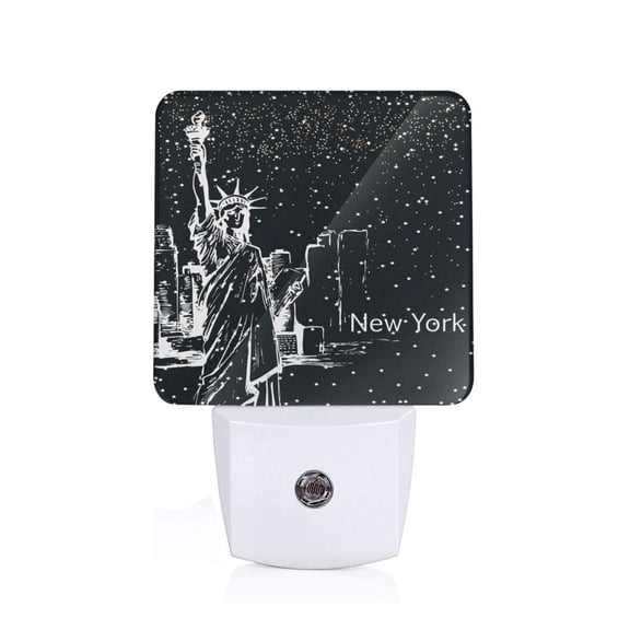 Xecao New York City1 for Night Light - a Wall-mounted LED Fixture with A Dusk-to-dawn Sensor, Ideal for Bedrooms, Bathrooms, Hallways, and Kitchens-US