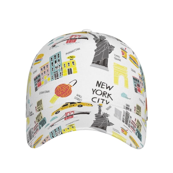 Xecao New York for Baseball Cap: Unisex, crafted from classic polyester twill fabric, featuring a soft unconstructed design