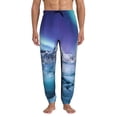 thumbnail image 1 of Xecao Night At Lake Aurora 1 Print Active Tech Joggers for Men, Mens Sweatpants Lounge Pants with Pockets-3X-Large, 1 of 5