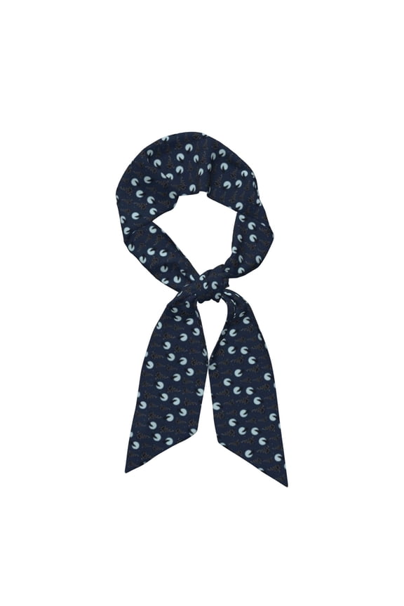 Night Forest Wolf Pattern Large Satin Head Scarf - Satin Hair Scarves Silk Bandana Scarf Headscarf Silk Feeling Scarf for Women