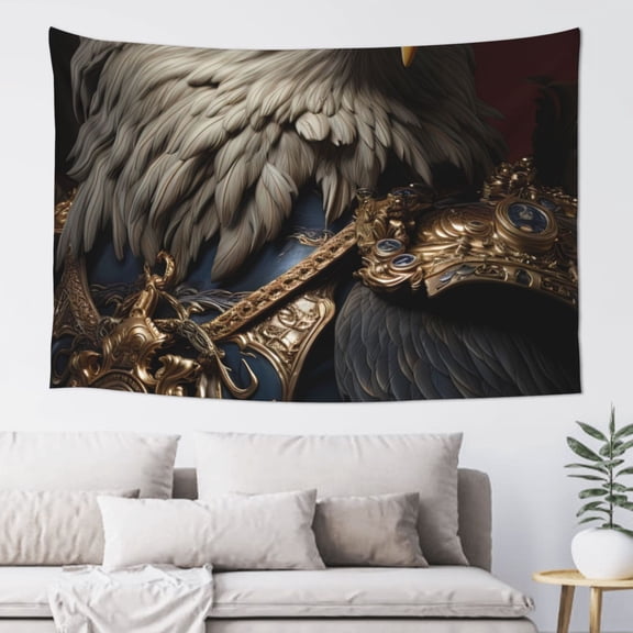 Xecao Noble Style Bald Eagle Print Tapestry, Wall Hanging Room Funny Decor, Backdrop Room Decor for Bedroom Living Room dormitory