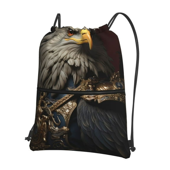 Xecao Noble Style Bald Eagle for Drawstring Bags,Pull String Backpack Bags,String Bag Sackpack