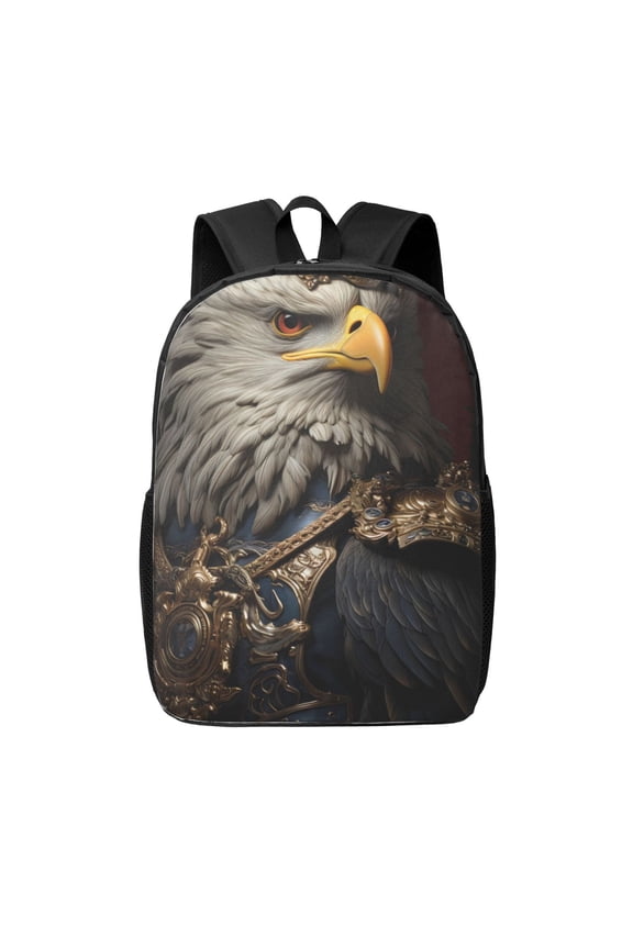 Noble Style Bald Eagle print Travel Backpack, Large Computer Backpack for Men Women, College School Rucksack Book Bag