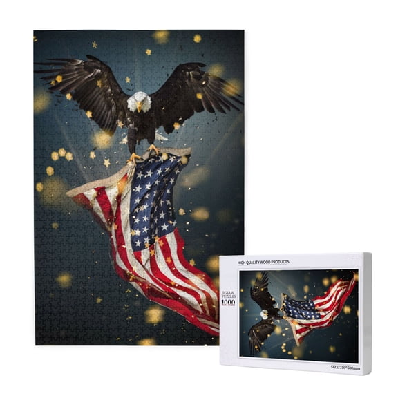 Xecao North American Bald Eagle1 Pattern 1000 Piece Puzzles , Jigsaw Puzzles for Adults