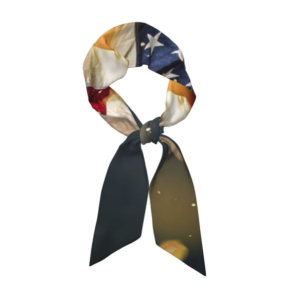 Xecao North American Bald Eagle1 Pattern Large Satin Head Scarf - Satin Hair Scarves Silk Bandana Scarf Headscarf Silk Feeling Scarf for Women