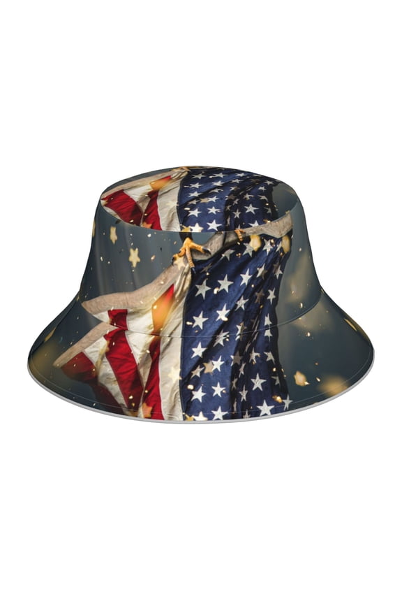 North American Bald Eagle1 Print Men and Women Night Reflective Hat Runner Cap Visor Bucket Hat Boonie Cap
