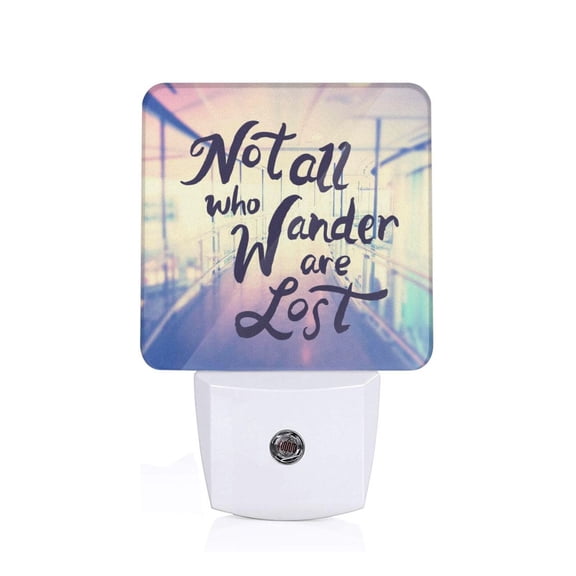 Xecao Not All Those Who Wander Are Lost for Night Light - a Wall-mounted LED Fixture with A Dusk-to-dawn Sensor, Ideal for Bedrooms, Bathrooms, Hallways, and Kitchens-US