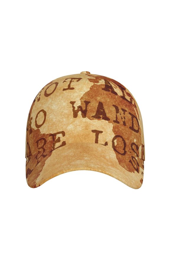 Not All Those Who Wander Are Lost2 for Baseball Cap: Unisex, crafted from classic polyester twill fabric, featuring a soft unconstructed design