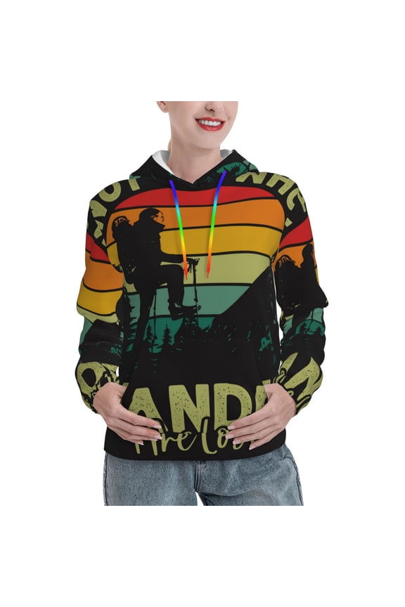 Not All Who Wander Are Lost 1 Pattern Hoodies for Women Sweatshirts Long Sleeve Sweatshirts Pullover Outfits with Pocket-X-Large