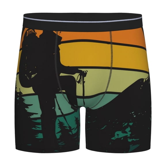 Xecao Not All Who Wander Are Lost 1 Print Boxer Briefs for Men's Stretch Moisture-Wicking Underwear, Mid-Rise Classics breathable fabric