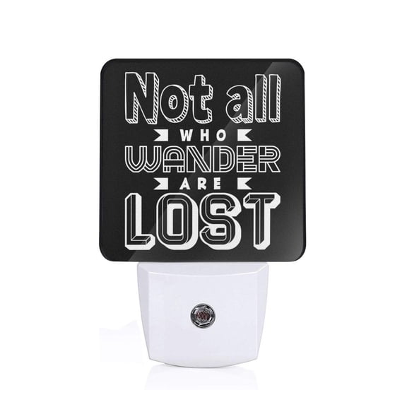 Xecao Not All Who Wander Are Lost 2 for Night Light - a Wall-mounted LED Fixture with A Dusk-to-dawn Sensor, Ideal for Bedrooms, Bathrooms, Hallways, and Kitchens-US