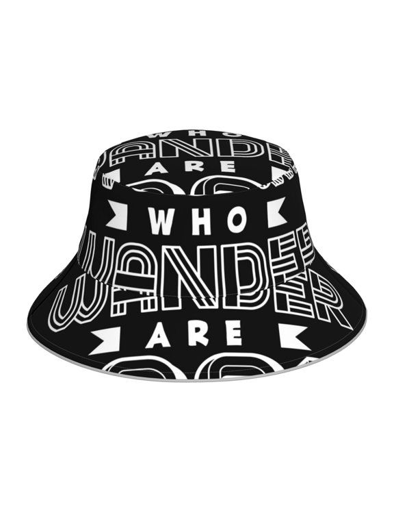 Not All Who Wander Are Lost 2 Print Men and Women Night Reflective Hat Runner Cap Visor Bucket Hat Boonie Cap