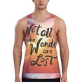 thumbnail image 1 of Xecao Not All Who Wander Are Lost Men's Tank Top Workout Quick Dry Sleeveless Gym Jogging Muscle Shirts Summer Swim Beach Tops, 1 of 9