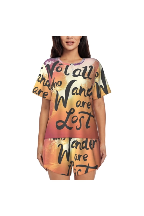 Not All Who Wander Are Lost print Swimsuit for women, Summer-ready, sporty style.Quick-dry fabric. Many sizes & colors.