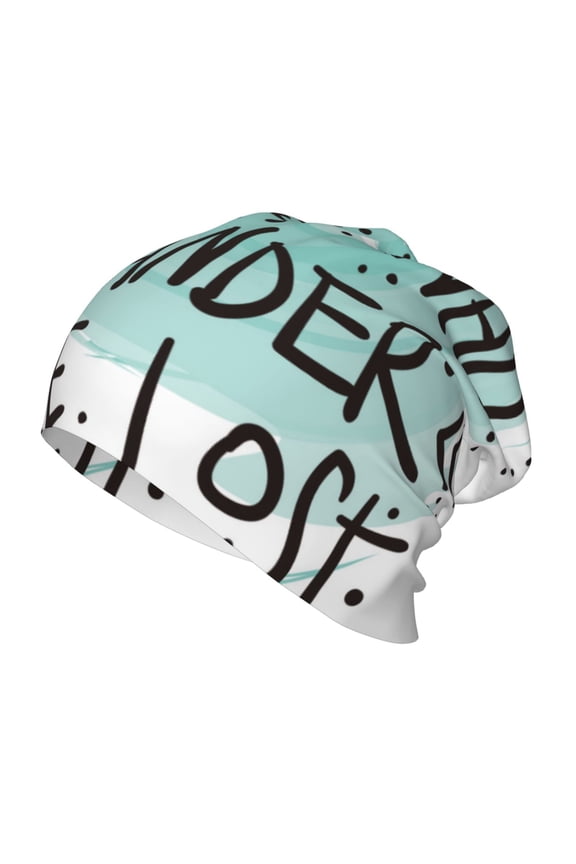 Not All Who Wander Are Lost1 Print Beanie Hat Toddler Girls Boys, Baby Hats Winter Warm Knitted Thermal, Kids Winter Caps