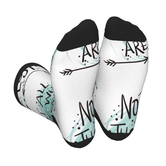 Xecao Not All Who Wander Are Lost1 Print Crew Socks for Men and Women, Men's Soft Moisture-wicking Sock