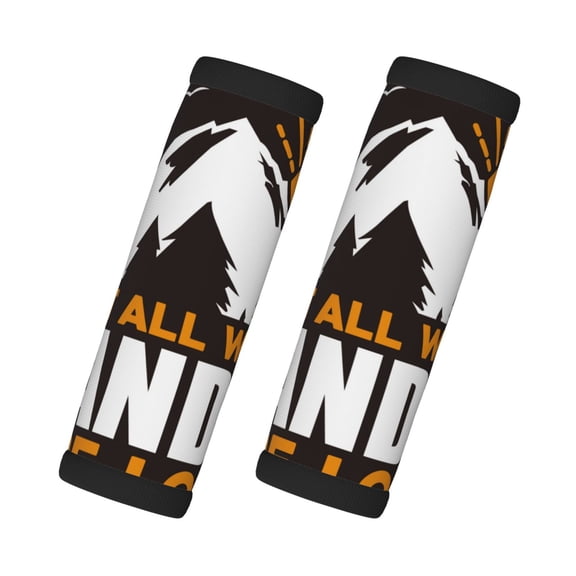 Xecao Not All Who Wander Are Lost4 Print 2 Pack Luggage Handles Wrap Grips Identifiers Bright Luggage Markers, Unique Travel Essentials,Bright Luggage Markers