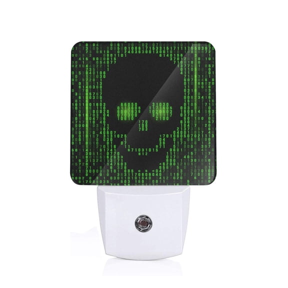 Xecao Numbers Skull for Night Light - a Wall-mounted LED Fixture with A Dusk-to-dawn Sensor, Ideal for Bedrooms, Bathrooms, Hallways, and Kitchens-UK