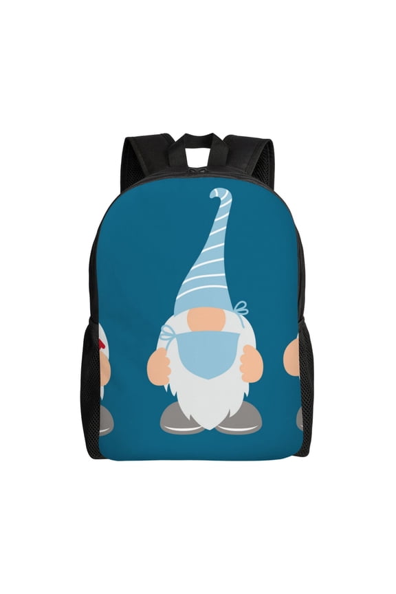 Nurse Doctor Gnomes Print School Backpack with Laptop Compartment Small Travel Laptop Backpack for Women Men Waterproof College Backpack Simple School Bag