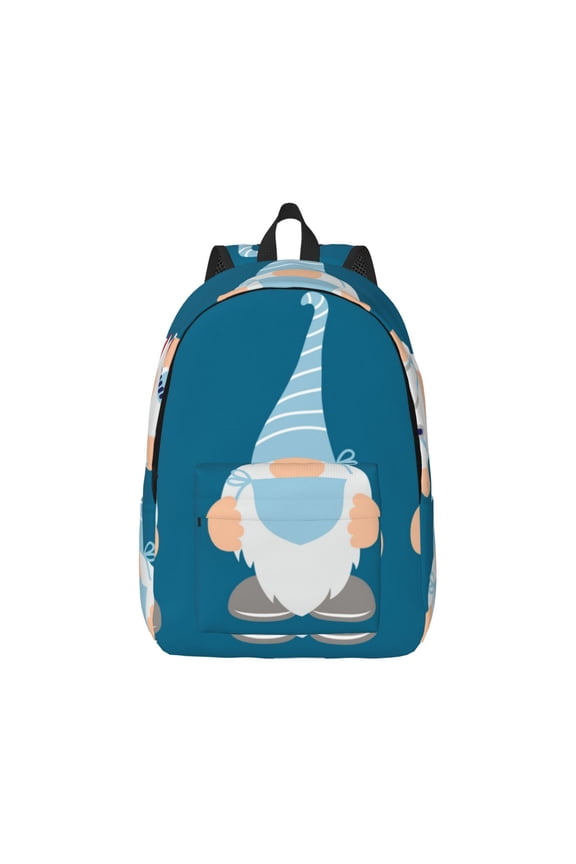 Nurse Doctor Gnomes for Canvas College Laptop Backpack, Durable Rucksack Travel Notebook Bag School Backpack Book Bag for Men Women
