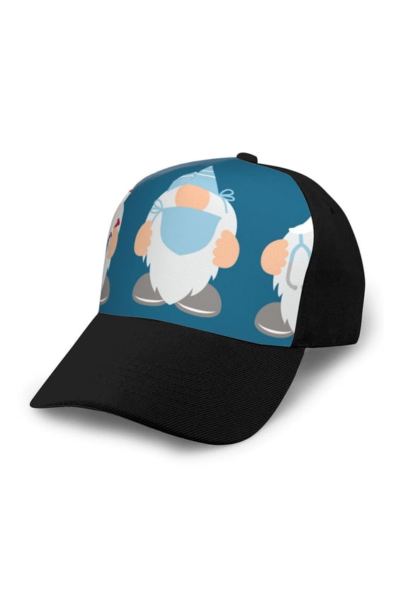 Nurse Doctor Gnomes print unisex vintage washed baseball cap, a soft and adjustable hat perfect for any casual style.