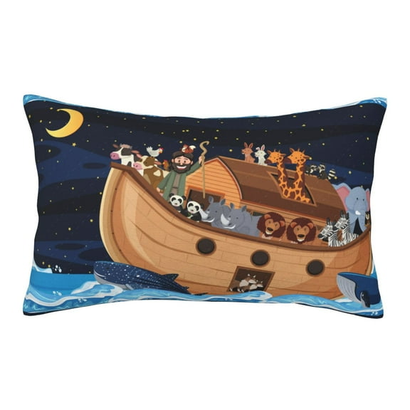 Xecao Ocean Scene with Noah's Ark for Decorative Throw Pillow Case for Couch,Sofa or Bed Set,Pillow Cover for Sofa Home Decor Ideal Gift-
