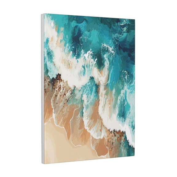 Xecao Ocean Wave Crash for Ready-to-Hang Canvas Art 12x16 Inches - Waterproof HD Print Solid Wood Frame for Gifting,Vertical