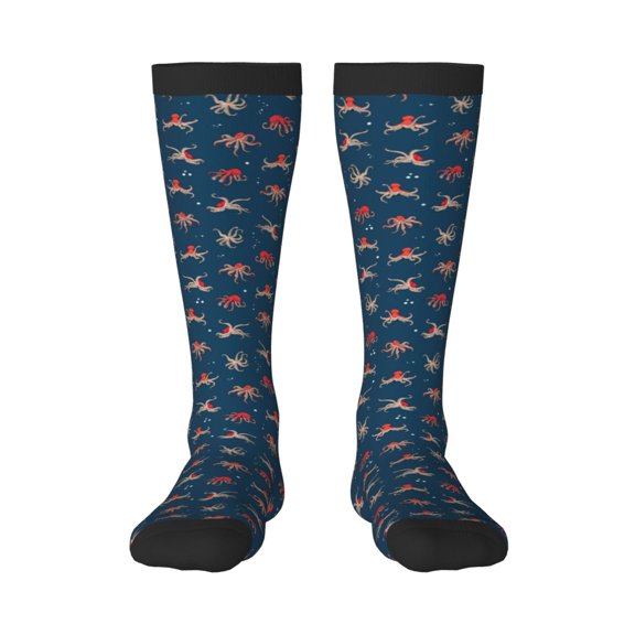 Xecao Octopus Print Compression Socks for Both Men And Women for Running, Travel, Flight, Nurse
