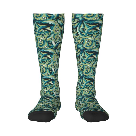 Xecao Octopus Print Compression Socks for Both Men And Women for Running, Travel, Flight, Nurse