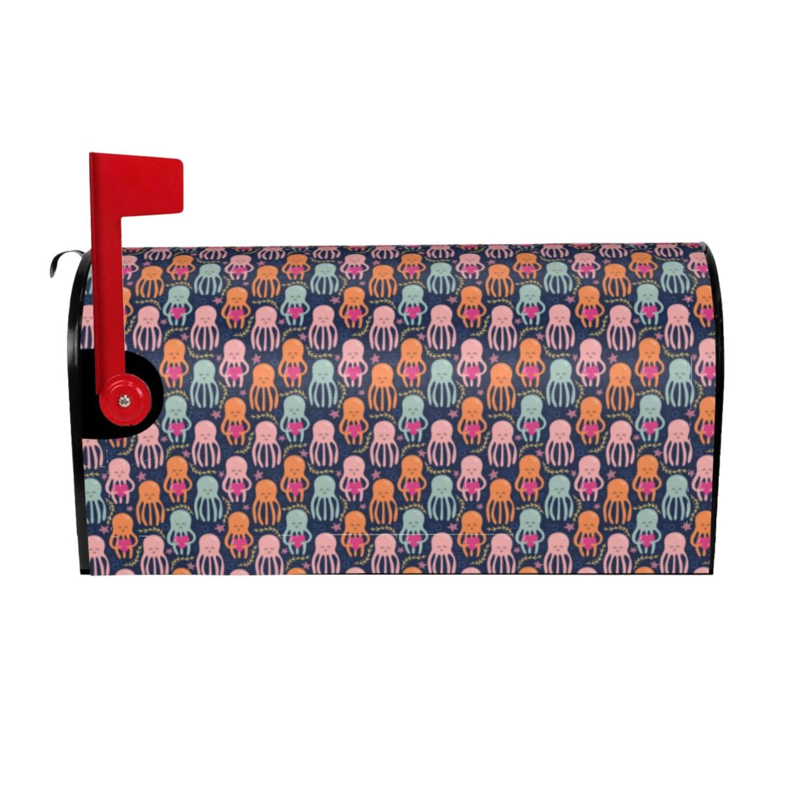 Xecao Octopus in love for Mailbox Cover with Magnetic Strips, Waterproof and Sunscreen, Adds a Decorative Touch to Your Garden Yard-21x18 in