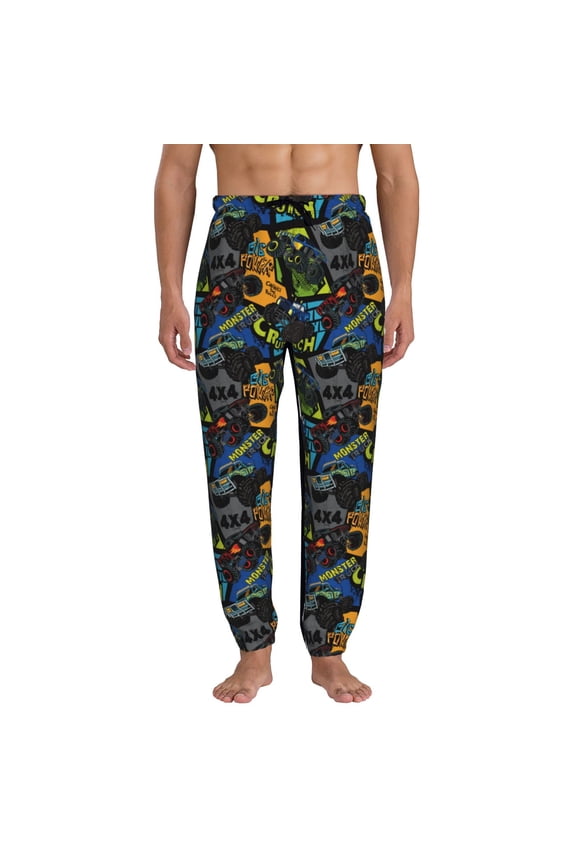 Off-Road Vehicle Print Active Tech Joggers for Men, Mens Sweatpants Lounge Pants with Pockets-Medium