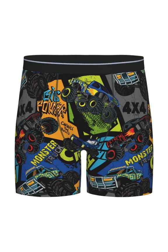 Off-Road Vehicle Print Boxer Briefs for Men's Stretch Moisture-Wicking Underwear, Mid-Rise Classics breathable fabric