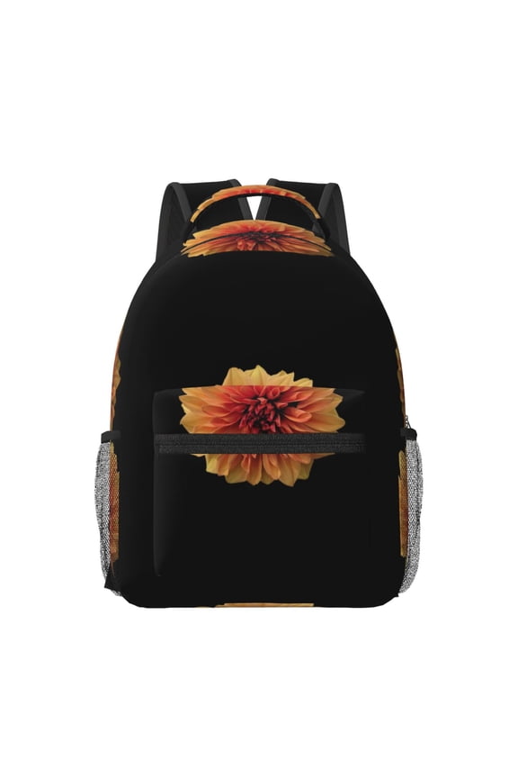 Orange Dalia Travel Backpack: A spacious, stylish computer backpack ideal for men and women, perfect for college, school, or daily travels