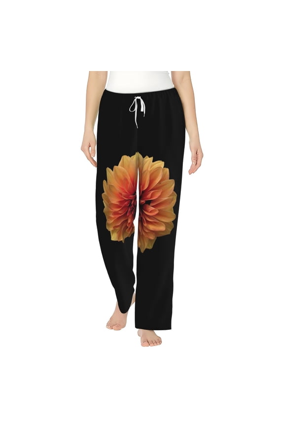 Orange Dalia Women's Straight Lounge Pajama Pants: The Epitome of Relaxed Sleepwear