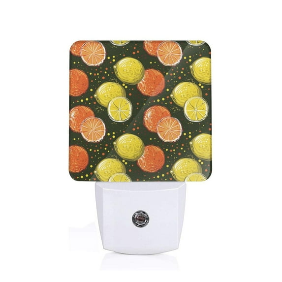 Xecao Orange Lemon for Night Light - a Wall-mounted LED Fixture with A Dusk-to-dawn Sensor, Ideal for Bedrooms, Bathrooms, Hallways, and Kitchens-EU
