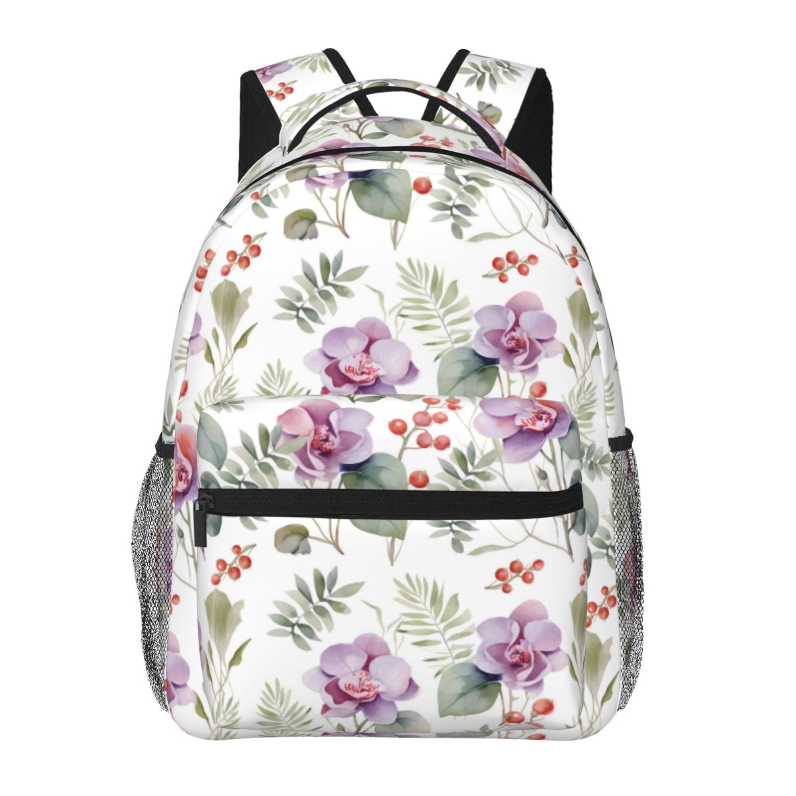 Flower Colorful Backpack Xecao Orchids Flowers Backpack, a stylish and functional choice for ...