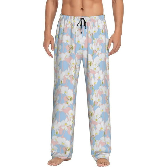 Xecao Orchids Flowers Men's Straight Lounge Pajama Pants: The Ultimate in Comfortable Sleepwear