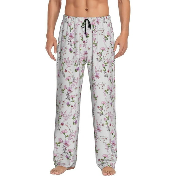 Xecao Orchids Flowers Men's Straight Lounge Pajama Pants: The Ultimate in Comfortable Sleepwear