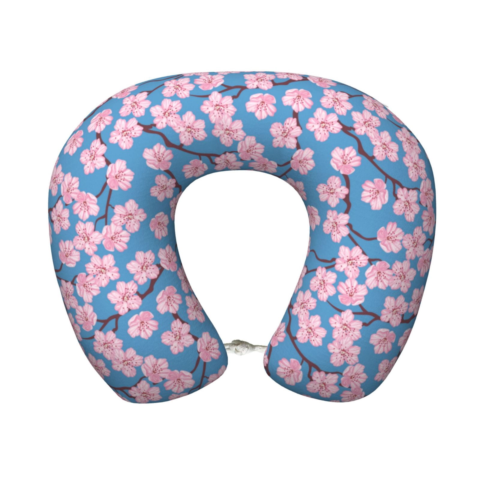Xecao Orchids Flowers Print Memory Foam Cervical Neck Pillow Versatile U-Shaped Pillows for Home,Office,Camping,Travelling,Soft Washable Cover