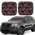 thumbnail image 1 of Xecao Orchids Flowers for Foldable Car Sun Shades (2-Pack) offer sun protection with an easy-fold design for convenient windshield shading., 1 of 7