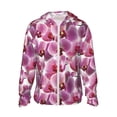 thumbnail image 1 of Xecao Orchids Flowers for Sun Shirt-A lightweight, hoodie-style long-sleeve UV protection garment designed for other outdoor activities., 1 of 9