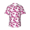 thumbnail image 1 of Xecao Orchids Flowers print Hawaiian shirt - a stylish short-sleeve button-down for men, perfect for casual beach and tropical outings., 1 of 1