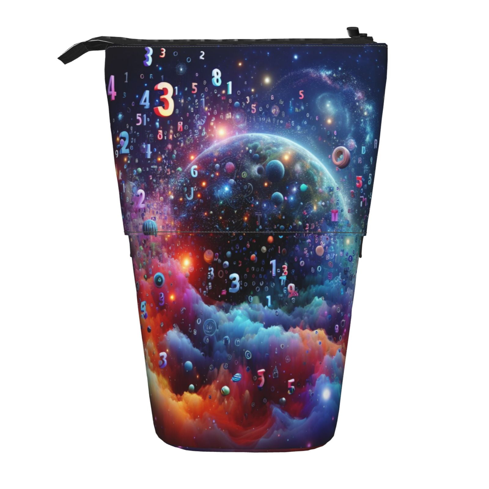Xecao Outer Space Floating Numbers And Letters Print Telescopic Pencil ...