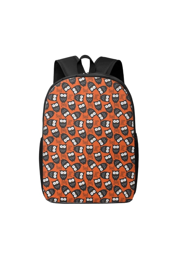 Owls And Boo print Travel Backpack, Large Computer Backpack for Men Women, College School Rucksack Book Bag