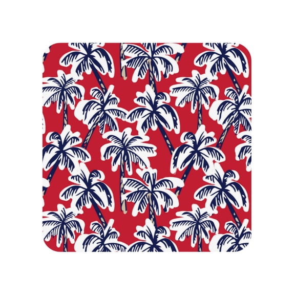 Xecao Palm Tree Pattern on Red for Fridge Magnets - Fun Decorative Refrigerator Magnets, Cute and Soft for Stylish Kitchen Accents