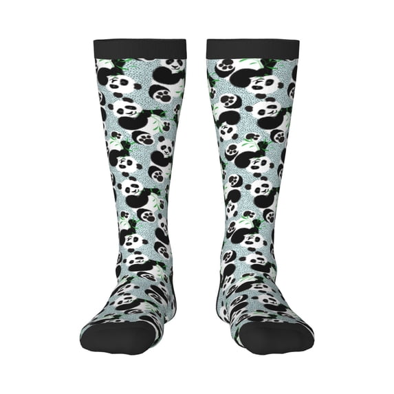 Xecao Panda And Eucalyptus Print Compression Socks for Both Men And Women for Running, Travel, Flight, Nurse