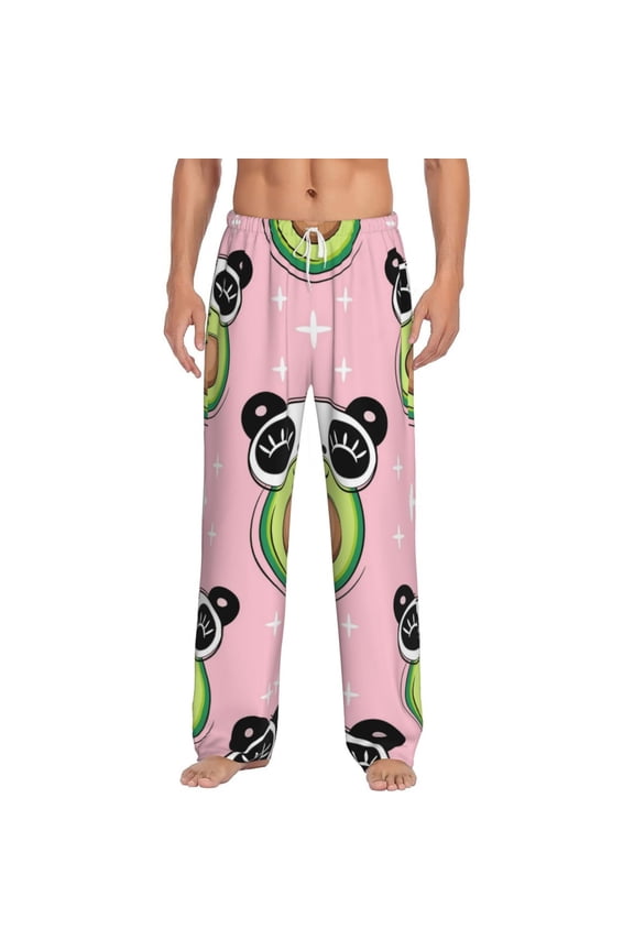 Panda Avocado Men's Straight Lounge Pajama Pants: The Ultimate in Comfortable Sleepwear