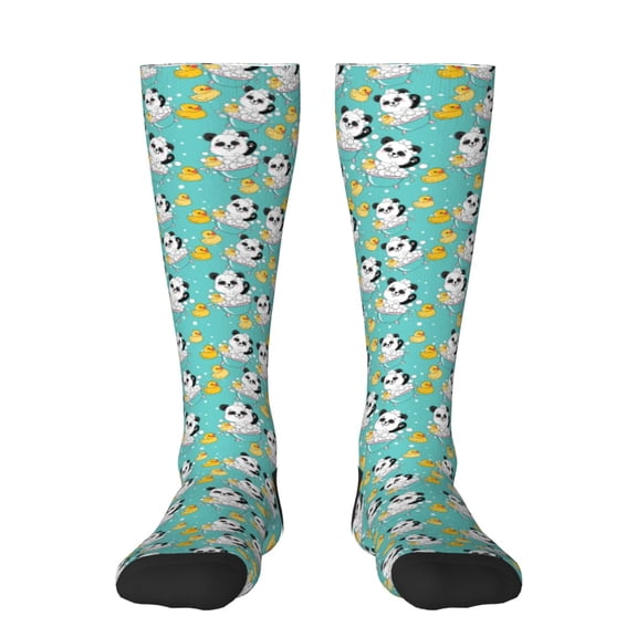 Xecao Panda Bathing In The Bath Print Compression Socks for Both Men And Women for Running, Travel, Flight, Nurse