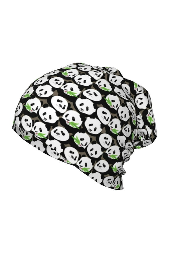 Panda Bear Print Beanie Hat Toddler Girls Boys, Baby Hats Winter Warm Knitted Thermal, Kids Winter Caps