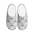 thumbnail image 1 of Xecao Panda Bear Print Cotton Slippers Fuzzy Warm Cozy Slippers Non Slip House Slippers For Indoor Outdoor Cotton Slippers House Slippers-35/36, 1 of 7